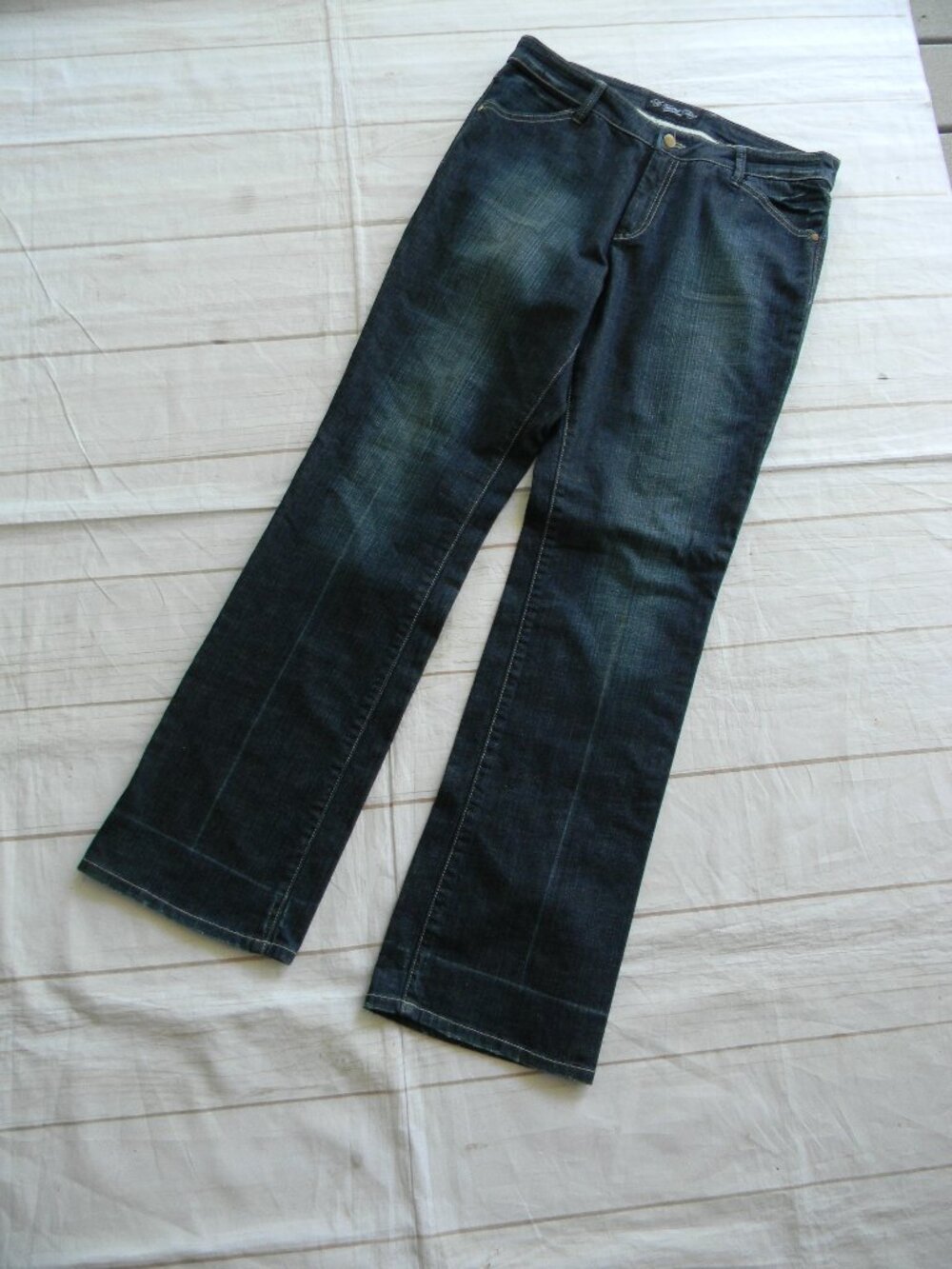 EUC COLLEEN LOPEZ FAVORITE THINGS PREMIUM DARK WASH BOOTCUT STRETCH JEANS SZ 14